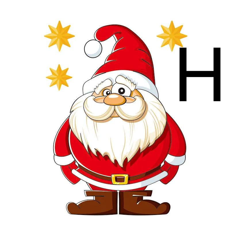 Christmas Sticker Santa Elk Glass Window Decoration – image 9
