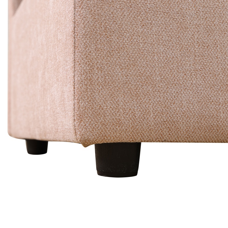 Pickup Only--Pink Sackcloth Living Room Sofabed