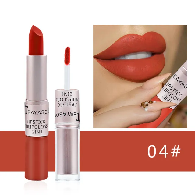 Double ended Non stick Cup Matte Matte Lip Gloss 4 Style - Shop at LoveMi