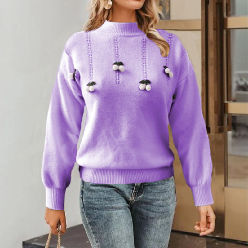 Title 3, Cherry Pullover Long Sleeved Sweater