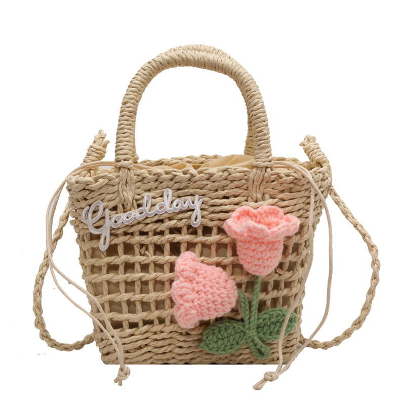 Title 7, New Handwoven Hollow Grass Woven Handbag, perfe...