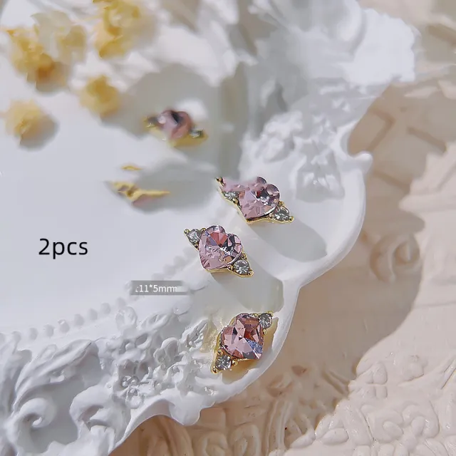 Love Ring Faceted Crystal Diamond Nail Ornament 2 Style - Shop at LoveMi