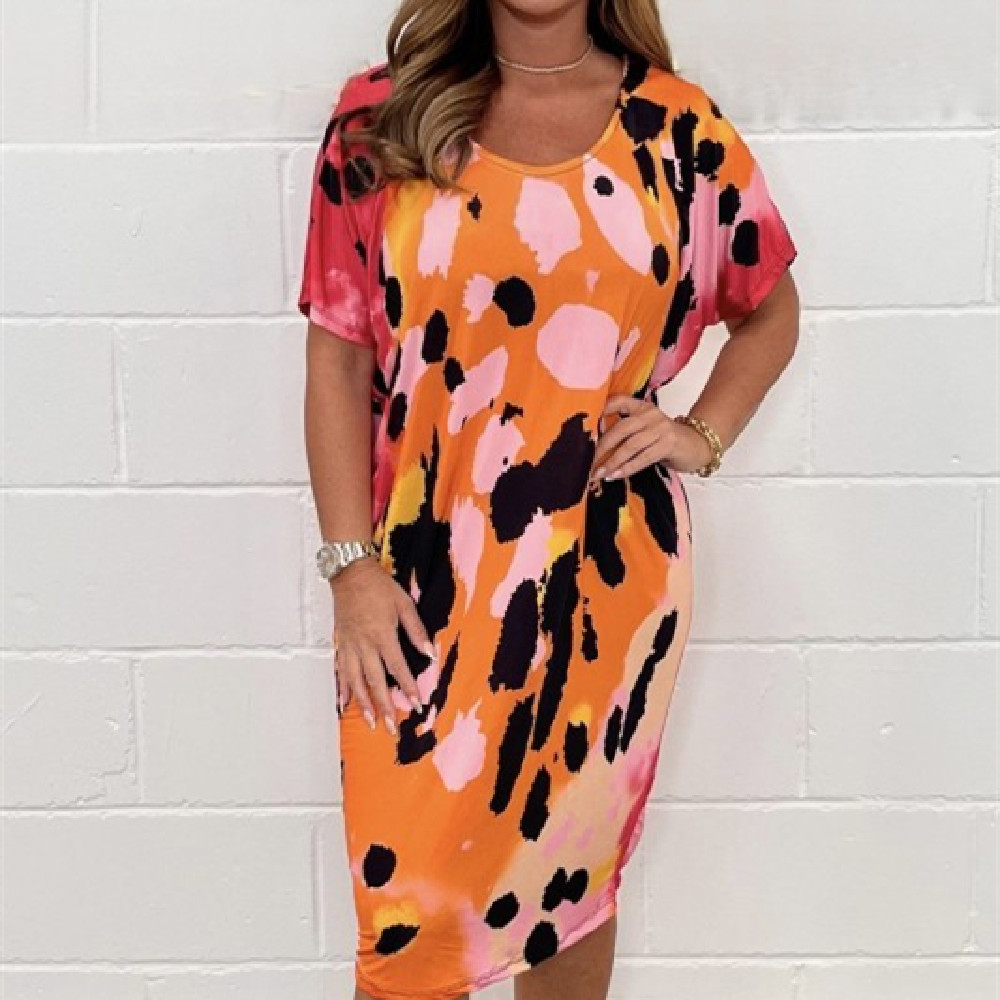 Women's Printed Casual Short-sleeved Dress