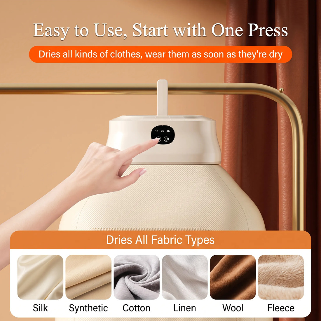 Portable Electric Clothes Dryer Foldable Air Dry Machine Home Tarvel Buddy — image 6