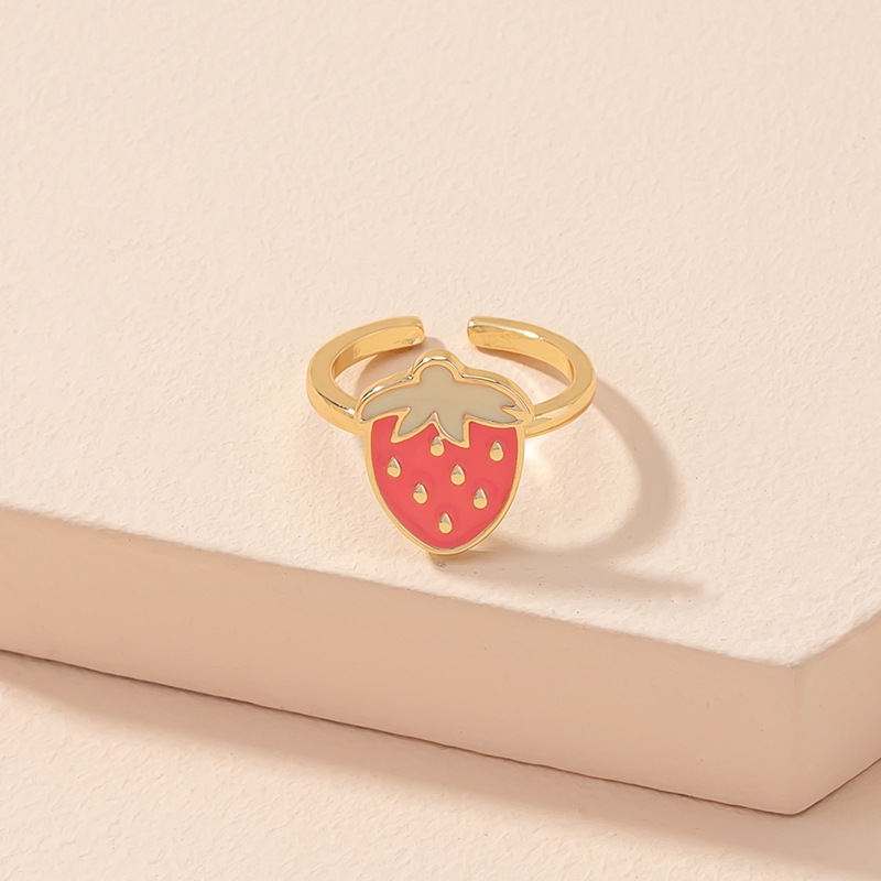 Cartoon Cute Girl Ring Design Sense