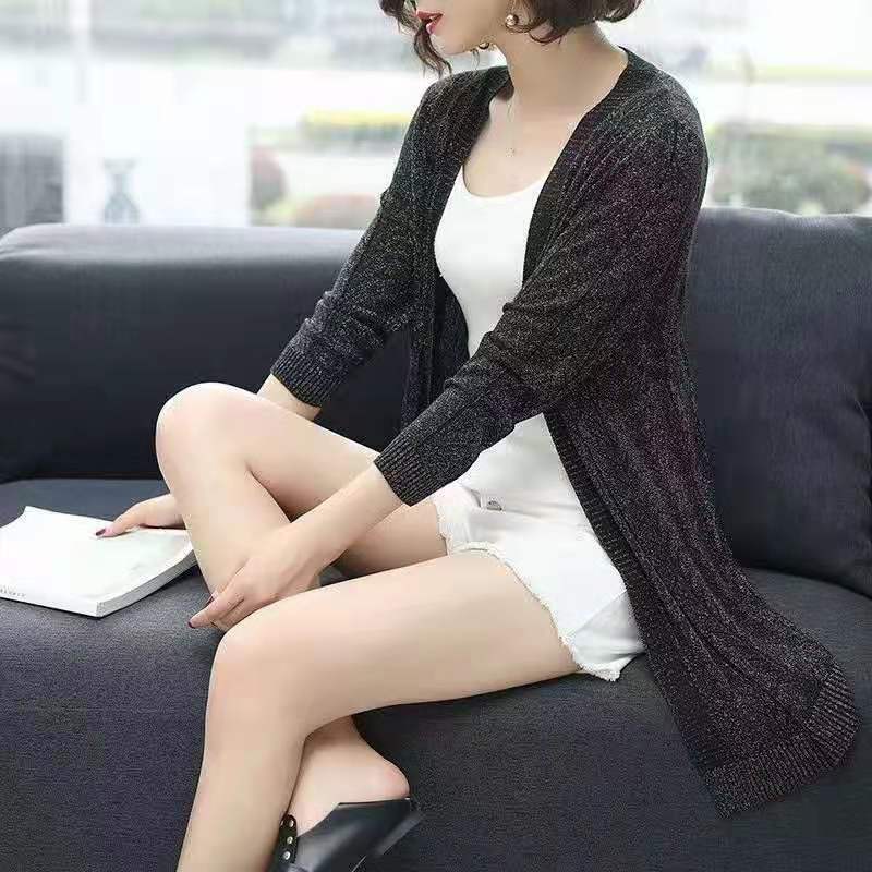 Women's Mid Length Shawl Air Conditioning Shirt