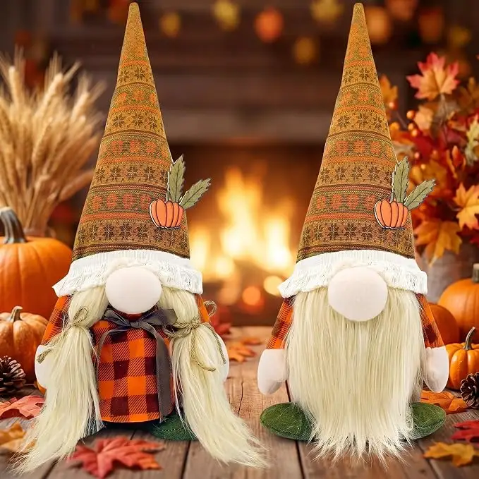 Fall Thanksgiving Pumpkin Gnome Decorations, Cute Seasonal