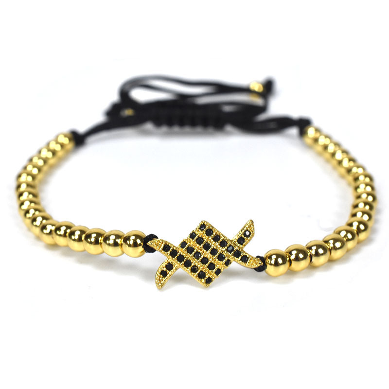 Copper Bead Bracelet Zircon Figure 8 Copper Bead Bracelet