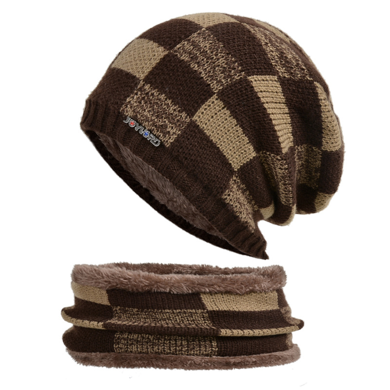 Winter Hat Pullover Bib Suit Plus Fluffy Thread — foto 8