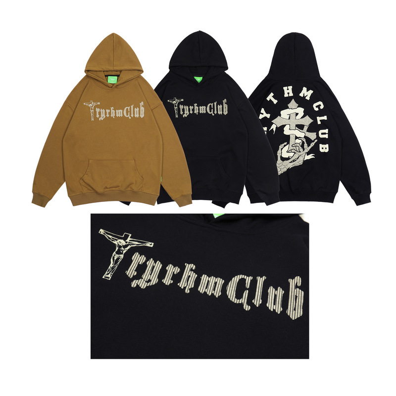 High Street Hip Hop Hooded Sweatshirt Same Style For Men And