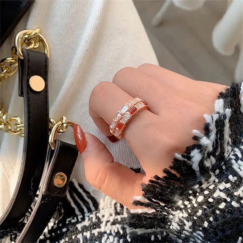 Snakebone Ring Sterling Silver 18k Gold Plated