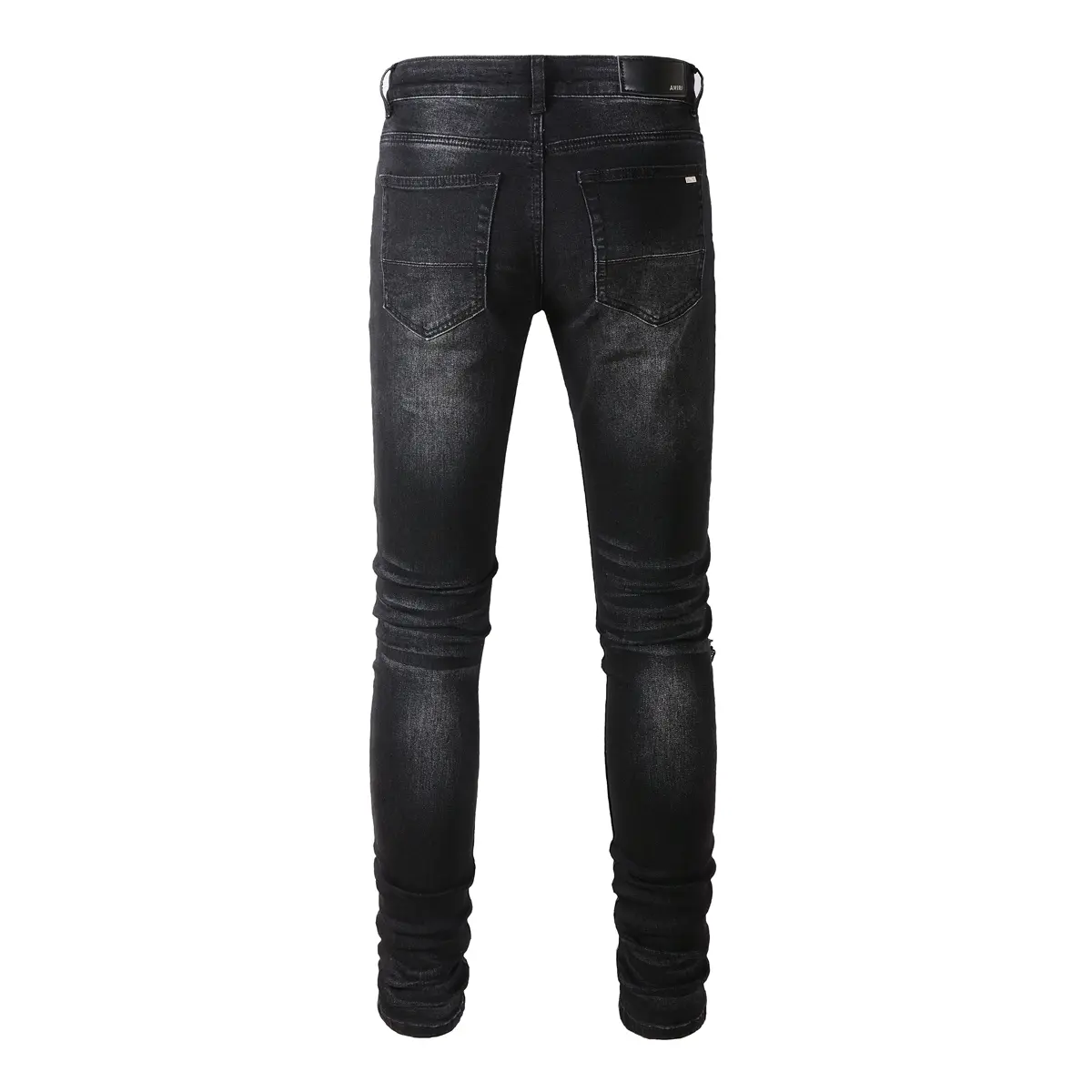 Men's Fashion Personality Red Patch Stretch Slim Pants