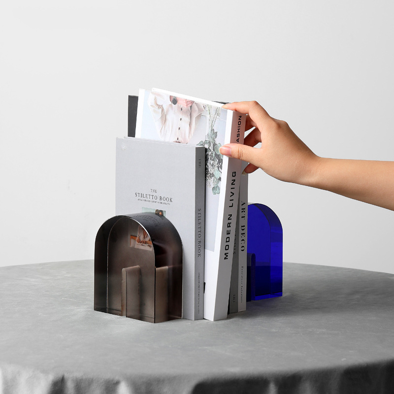 Crystal bookends book by small ornaments