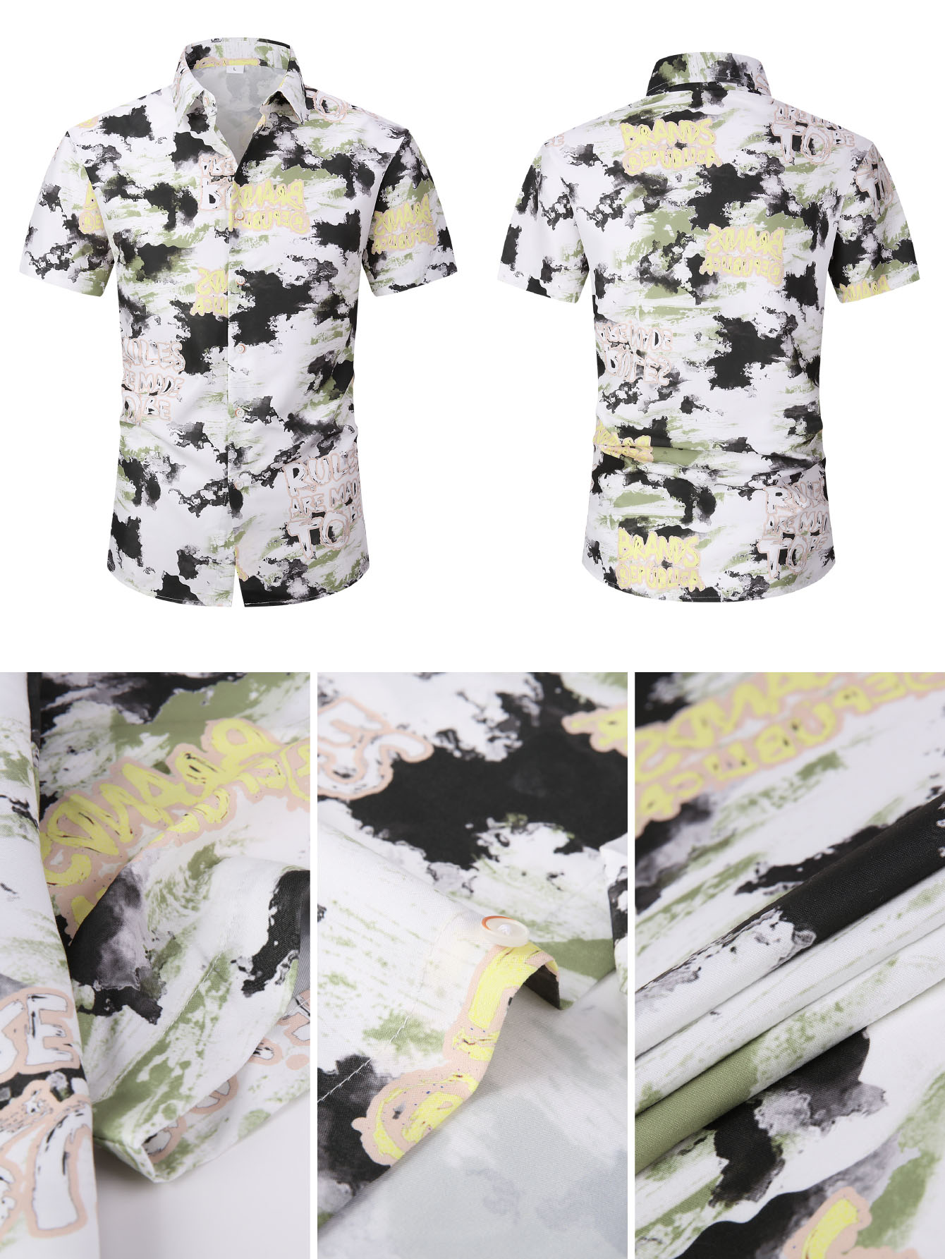 ["Hawaiian shirt","tropical print shirt","vacation wear for men"]