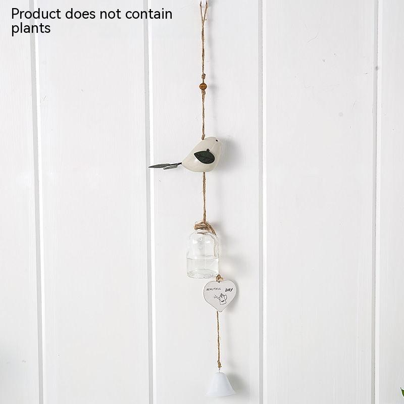 Creative Hydroponic Plant Glass Vase With Transparent Suspension White Bird - Shop at LoveMi