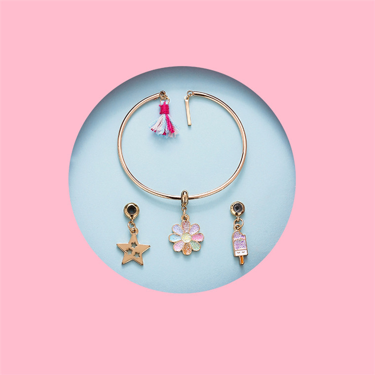 Cartoon Ice Cream Flowers Alloy Bracelet