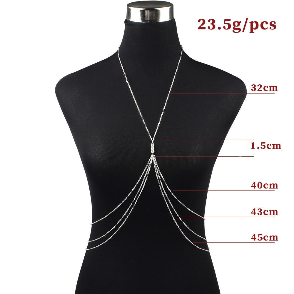 Women's Multi-layer Alloy Plating Body Chain