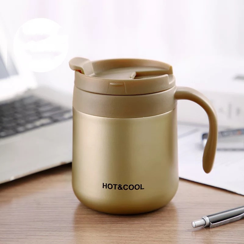 Title 2, Stainless Steel Vacuum Flask With Handle Office...