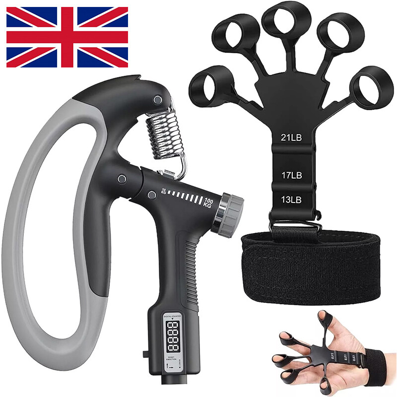 Sport 10-100 Kg Hand Grip Strengthener Adjustable Forearm Wrist Finger Trainer — image 6