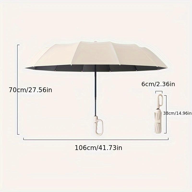 Fully Automatic Foldable Travel Umbrella  Lightweight, Windproof, Portable, Black Sun Rain Use, Auto Open Close,Self-pickup Only. image 2