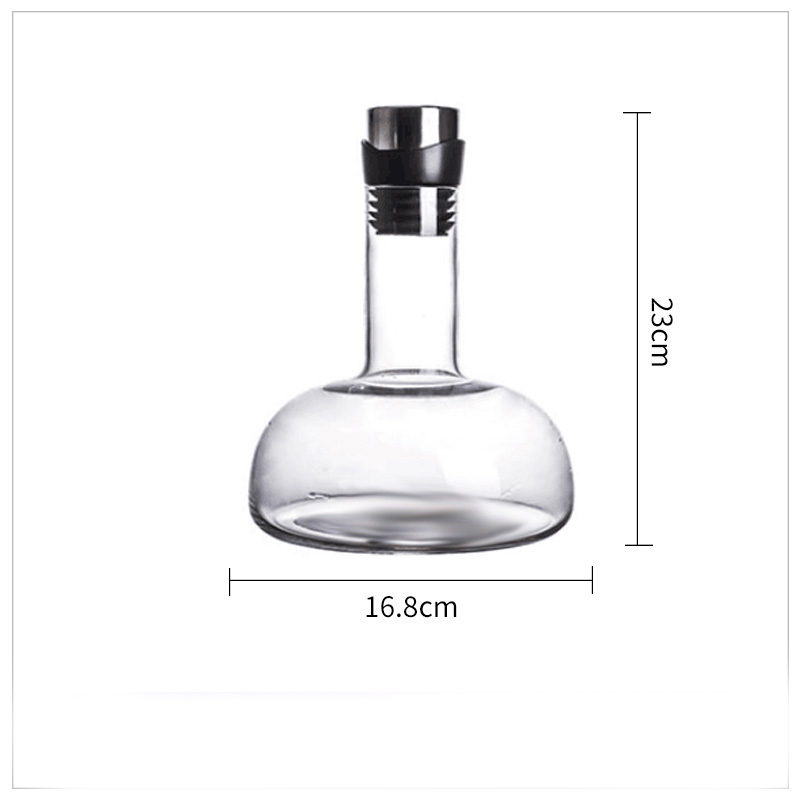 Breathing crystal glass decanter