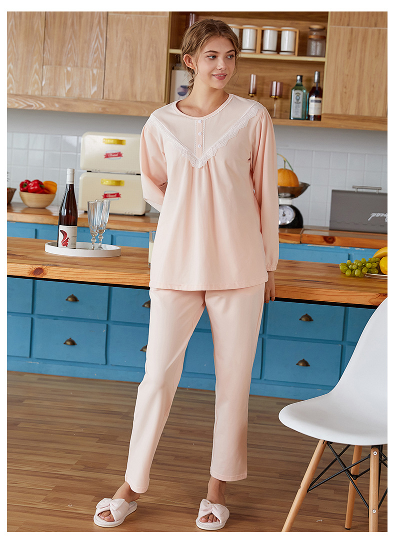 Title 11, Cotton Long-sleeved Trousers Lace Sweet Women