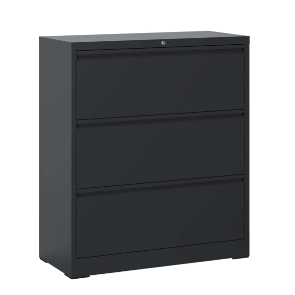 3 Drawer Lateral File Cabinet with Lock – Heavy-Duty Metal Filing Cabinet for Home Office, Wide Storage for Letter/Legal/A4/F4, Silent Full-Extension Slides, Anti-Tilt Safety-14