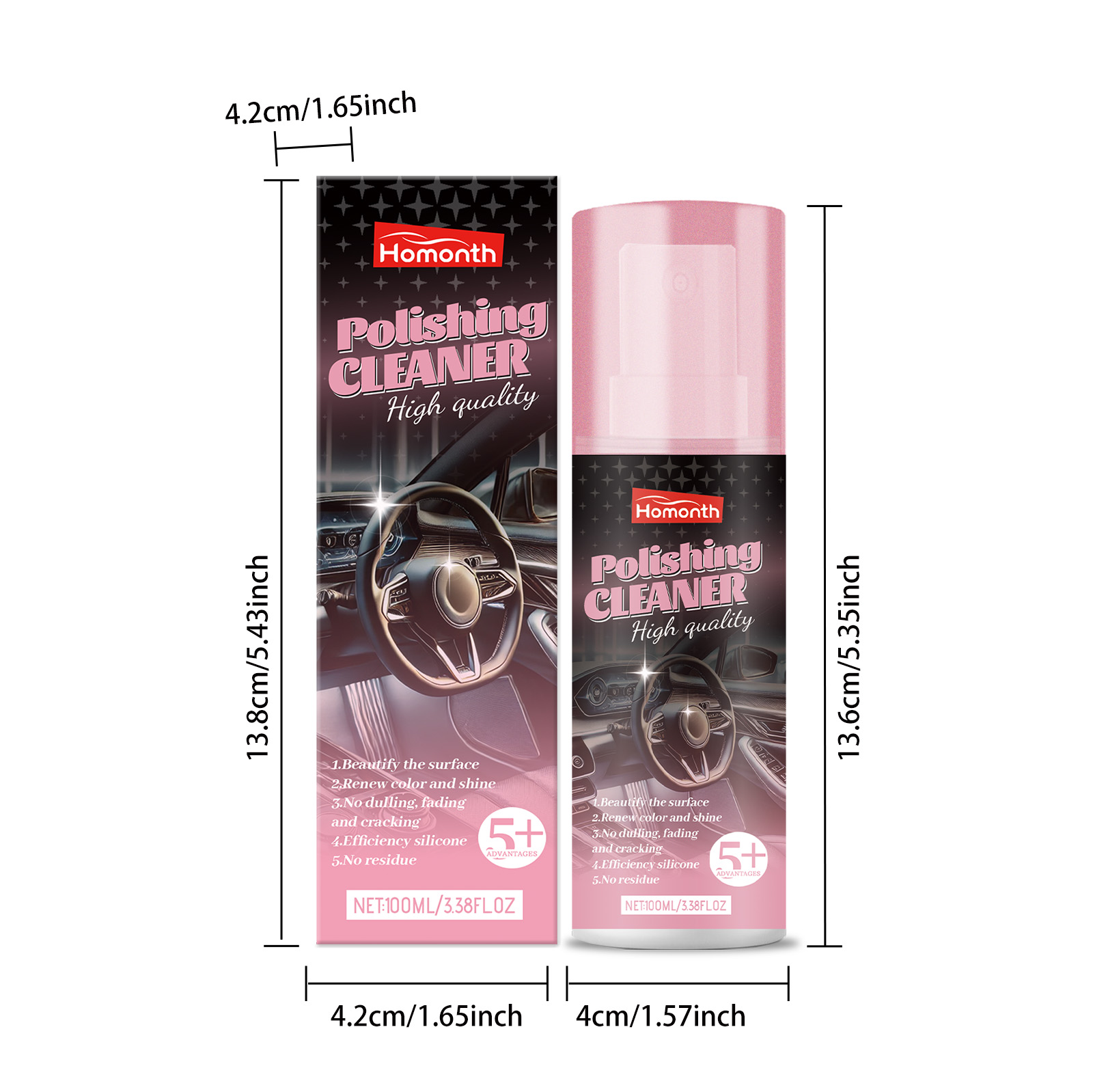 Car Leather Interior Care, Renovation, Gentle Cleaning, Stain Removal, Polishing, Car Interior Renovation Agent Set 1 Set 1 Box 6