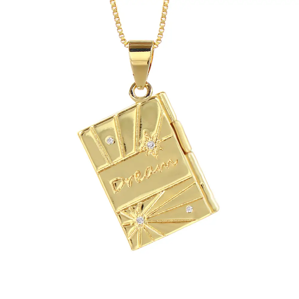 Vintage Court Fashion Photo Frame Star Necklace