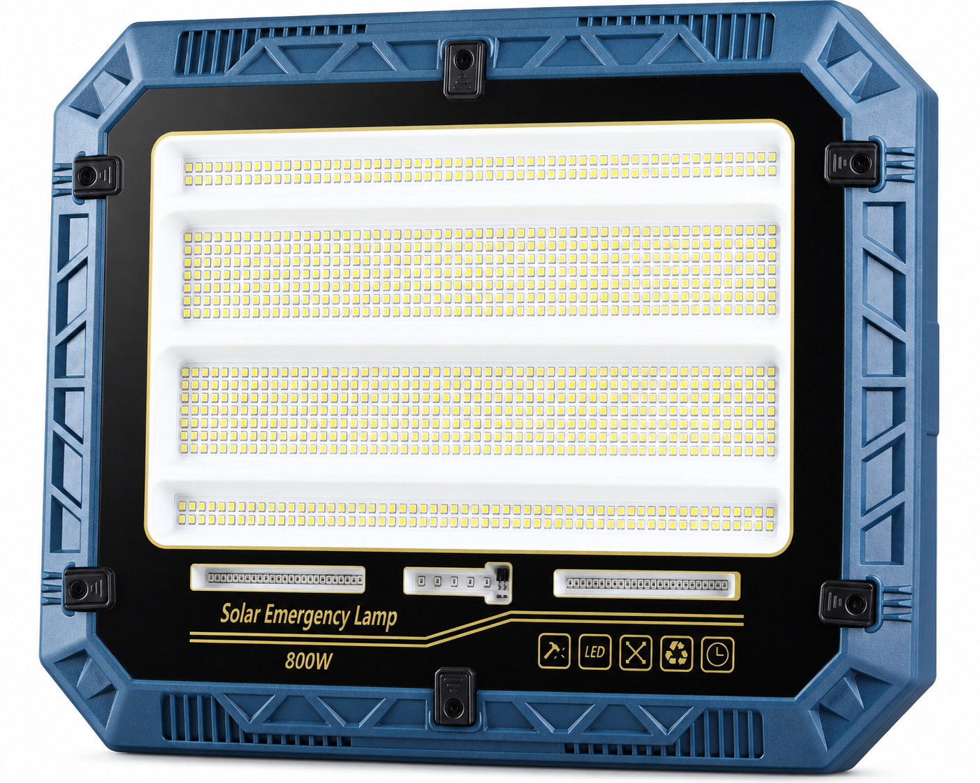 Solar Powered Rechargeable Battery Display 18650 W8114 5 LED Safety Light OEM Lighting Factory Outdoor
