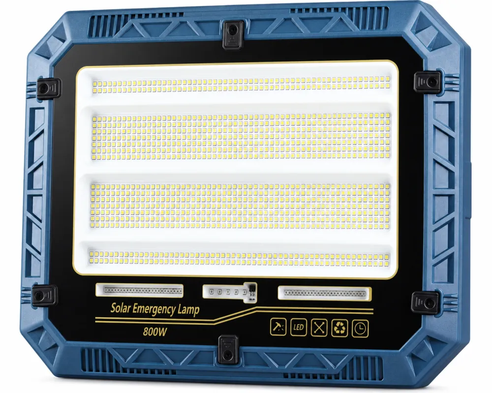 Solar Powered Rechargeable Battery Display 18650 W8114 5 LED Safety Light OEM Lighting Factory Outdoor