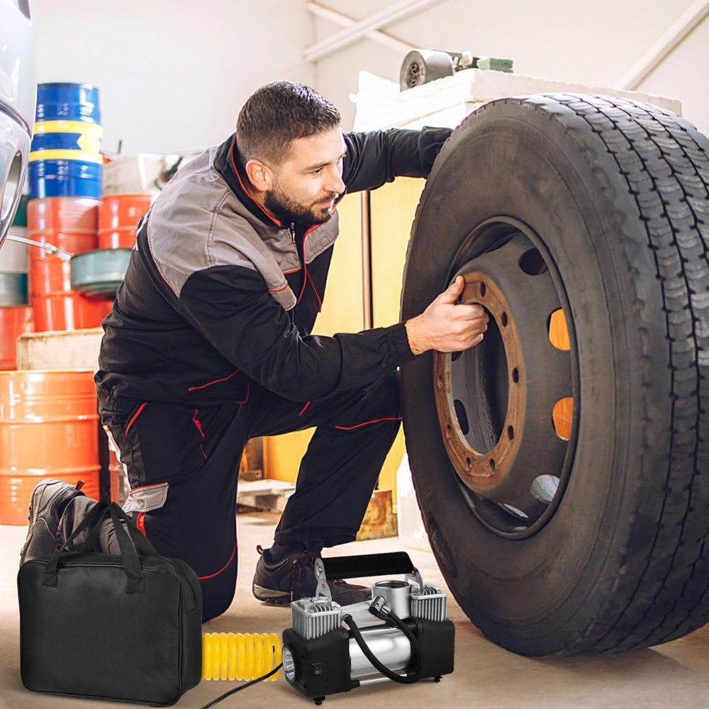 Heavy Duty 12V Electric Car Tyre Inflator  Portable Air Compressor Pump — foto 13