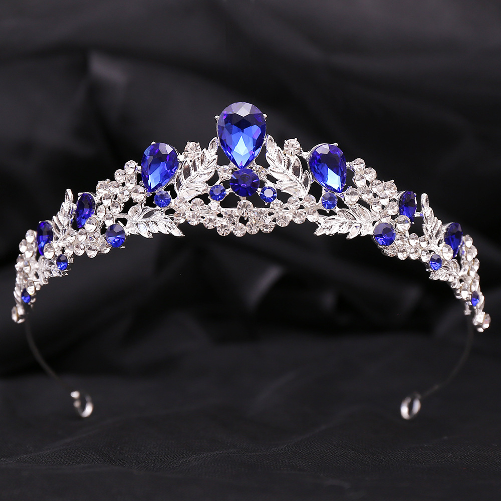 Title 1, Bridal Headdress Alloi Rhinestone Leaves Small ...