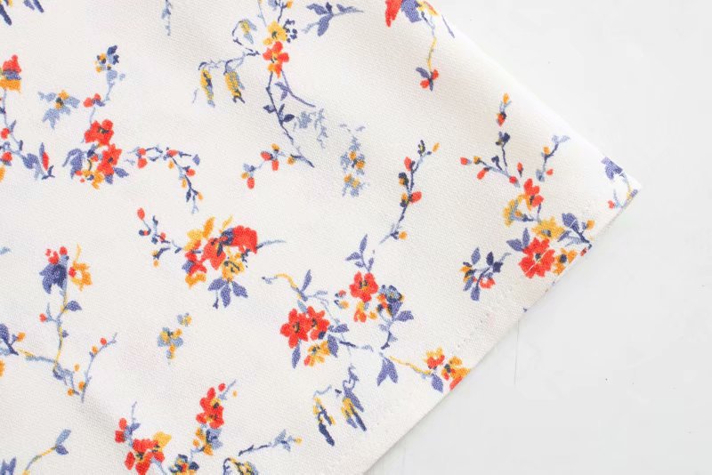 Retro Wild Square Collar Floral Chiffon Ruffle Dress