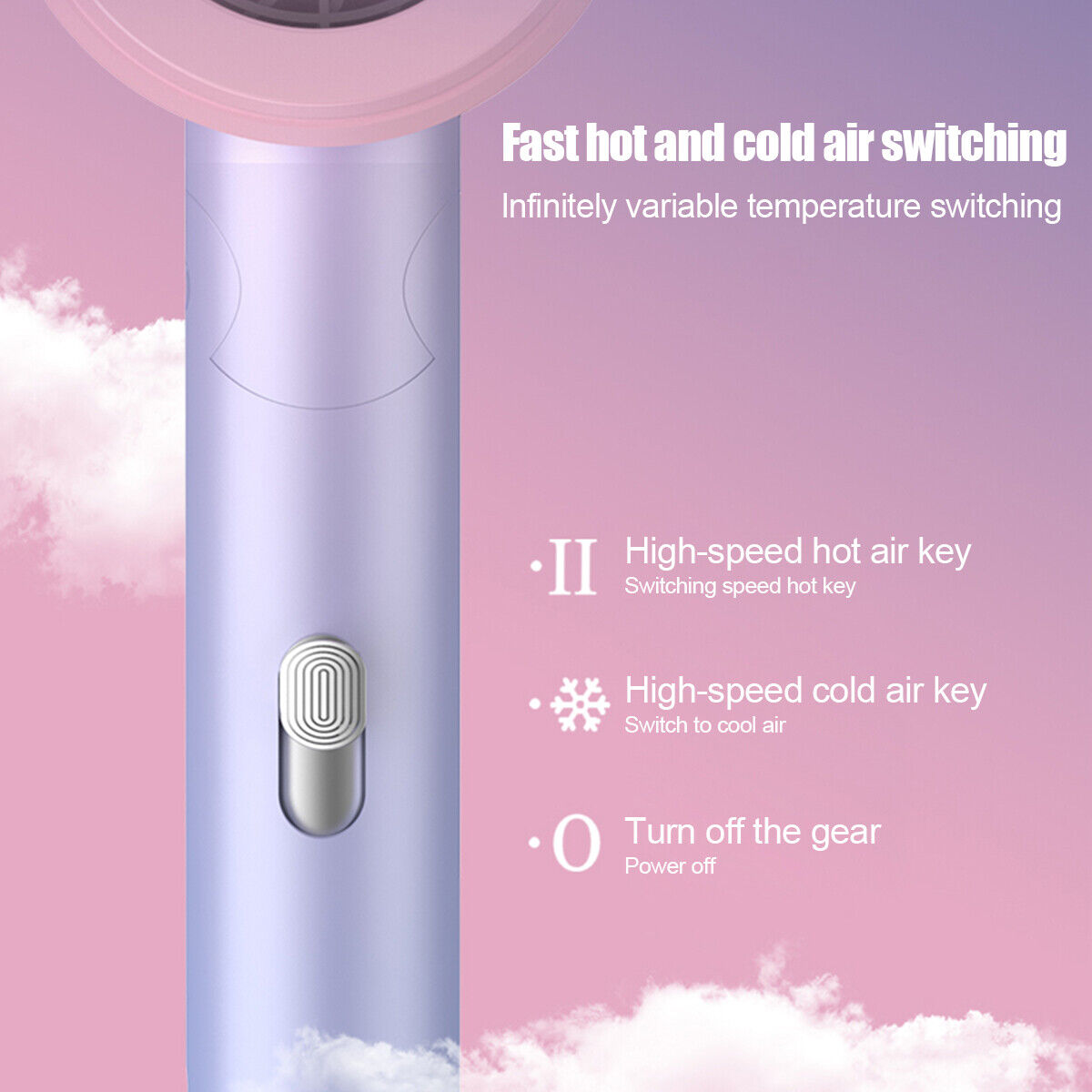 Hair Dryer Household Electric Negative Ionic Hairdryer Foldable — image 5