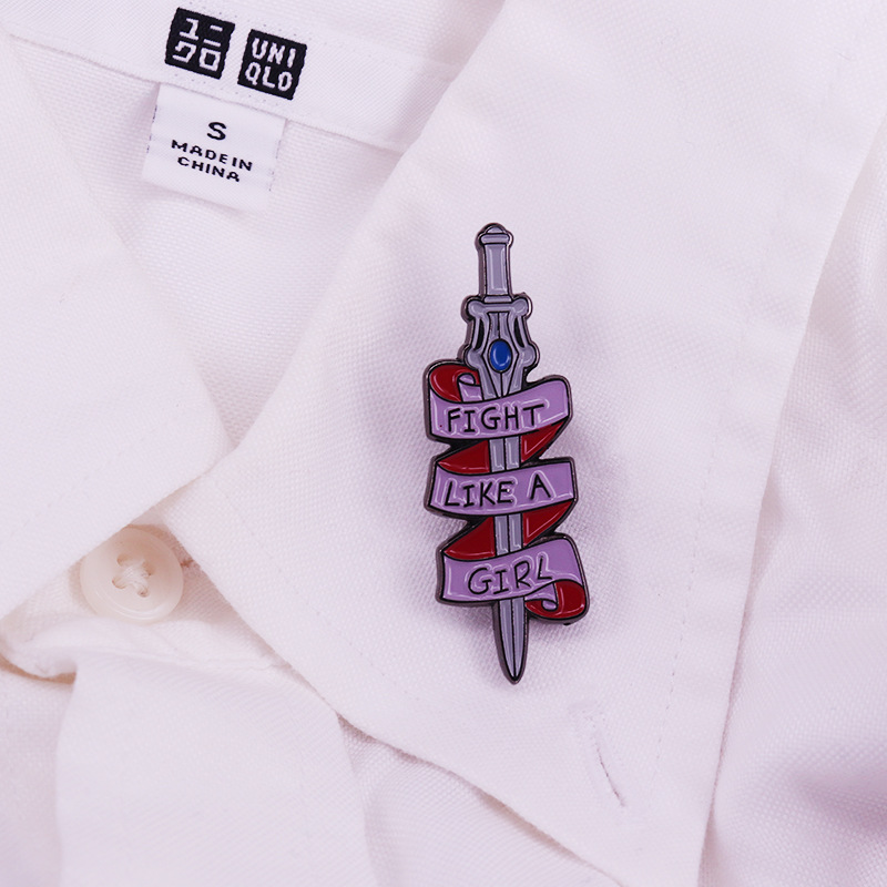 Title 1, Power Princess Brooch 80s Cartoon Charm Feminis...