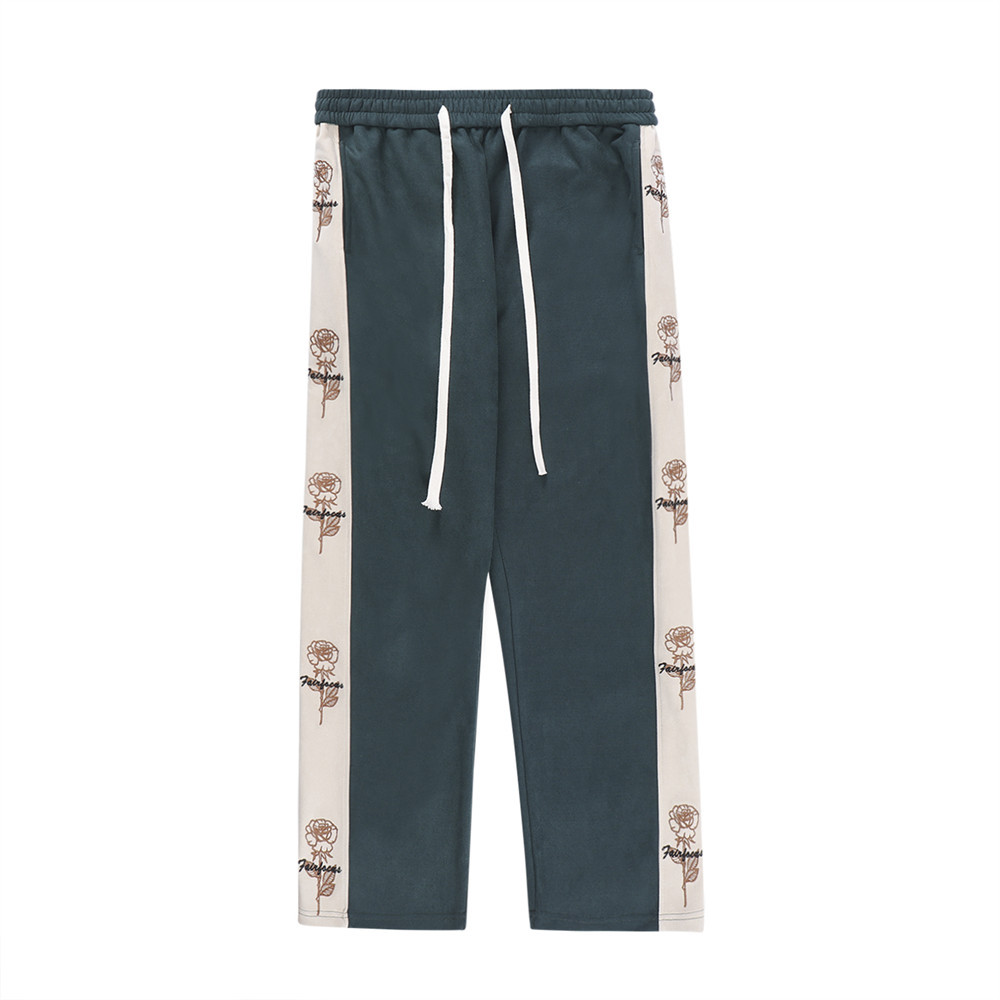 Loose Drawstring Straight Cropped Mopping Pants Green - Shop at LoveMi