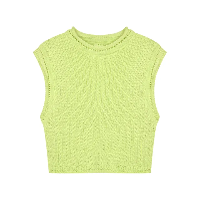 Women's Summer Loose Knit Sling Vest Green - Shop at LoveMi