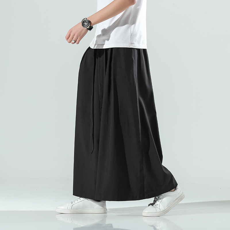 Title 3, Pantaloni casual larghi oversize in seta ghiacc...