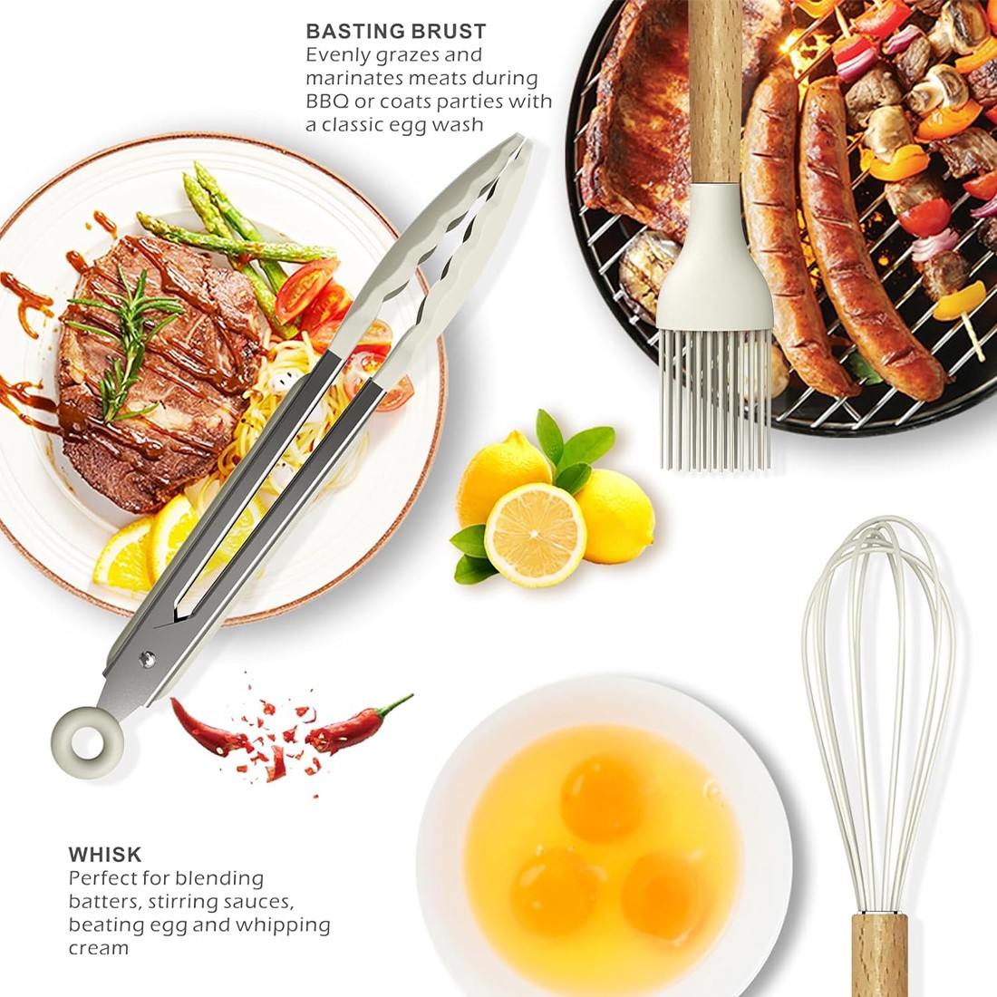 14-Piece Silicone Kitchen Utensils Set Non-stick Cooking Spoon And Baking Tools — image 8