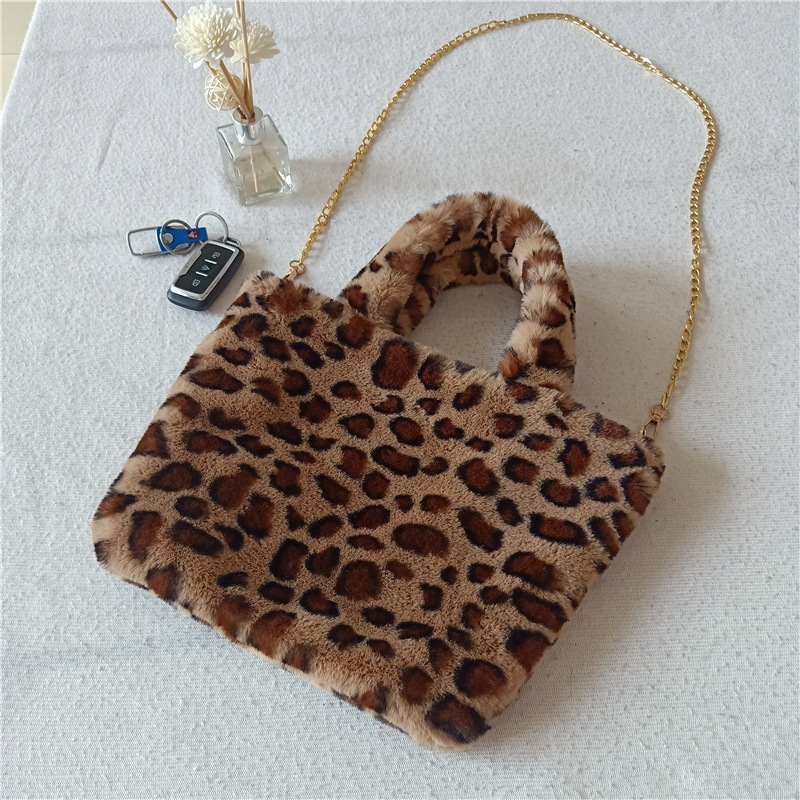 Plush Fashion Casual Large-capacity Plush Lady Portable Shoulder Messenger Bag