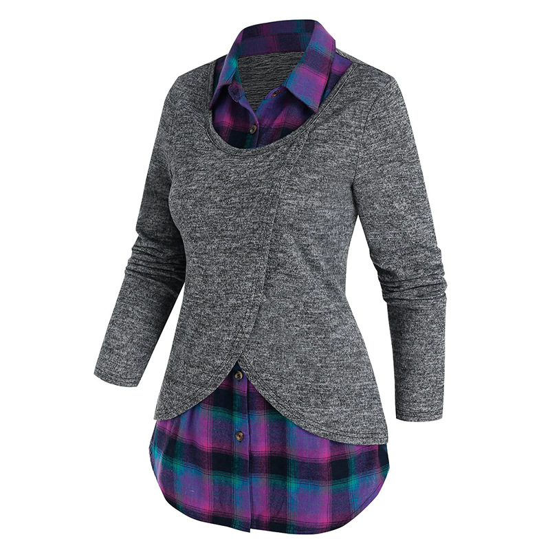 Knitted Long-sleeved Shirt Collar Coat