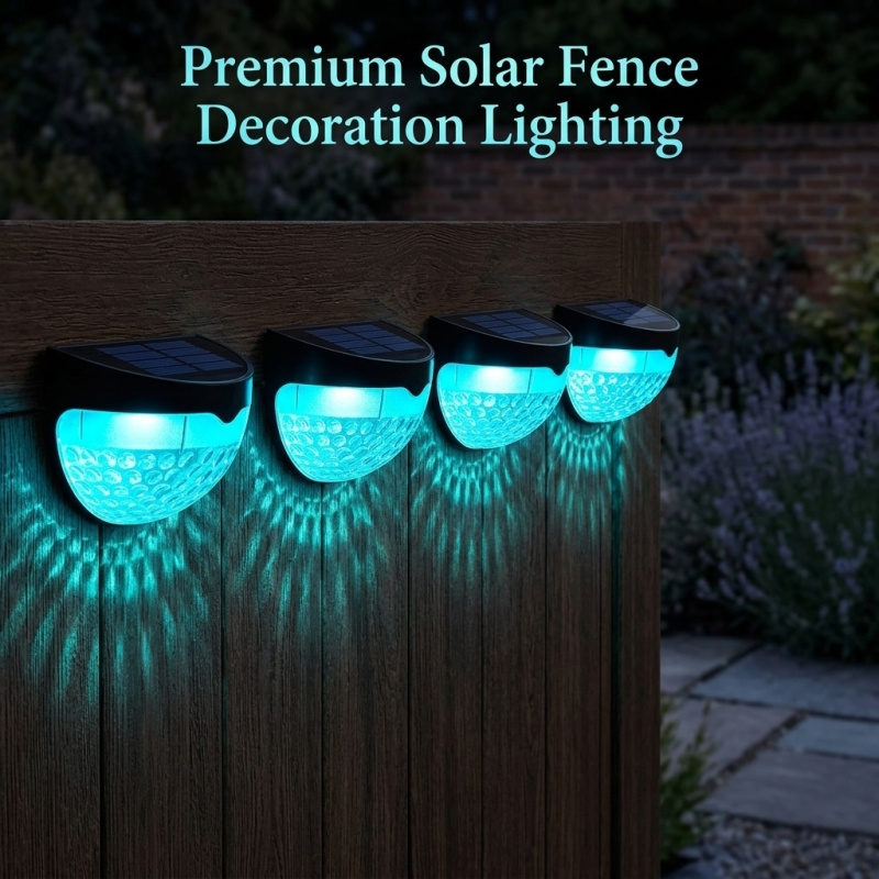 12 PCS RGB Solar Fence Lights,Deck Lights Solar Powered Outdoor Waterproof Fence Lighting For Fence Deck Step Stair Post Wall. — foto 2