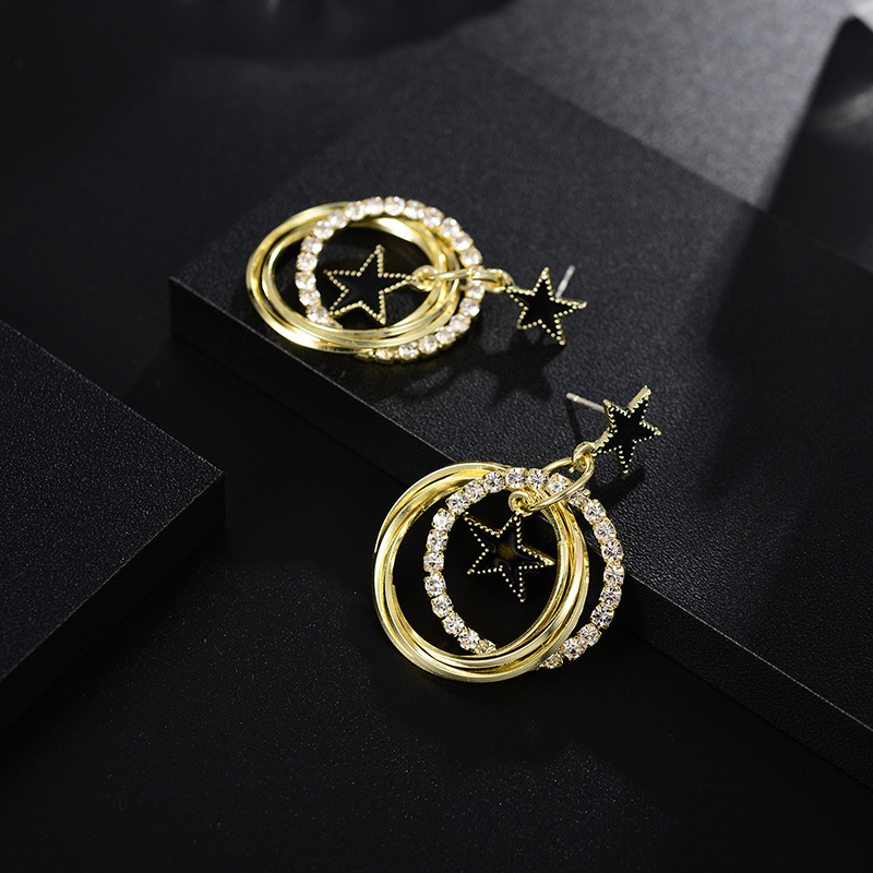European And American Design Fashion New Five-pointed Star Earrings Simple