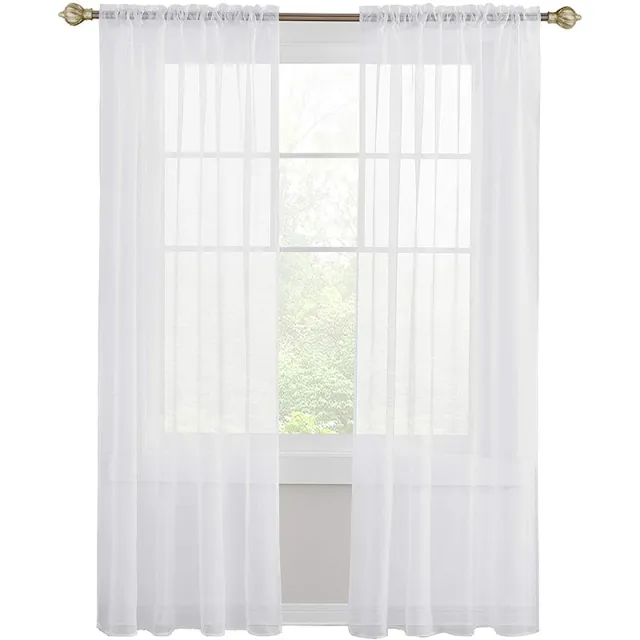 Modern Simple Thickened Solid Thin Window Gauze White - Shop at LoveMi
