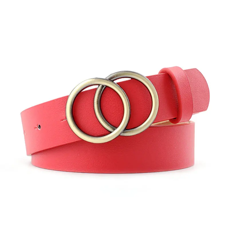 Round Buckle Belt Women Casual