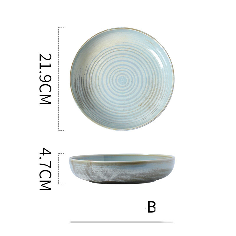 8.6inch cyan round bowl