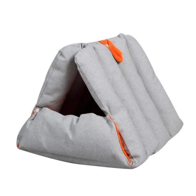 Triangular Sofa Cat Nest And Drilled Holes Can Be Combined And Deformed Multi purpose Warm Autumn And Winter Pet Nests Gray - Shop at LoveMi