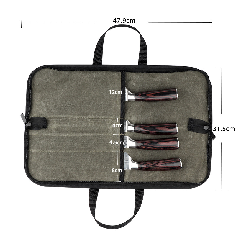 Title 1, Chef knife storage bag for safe and easy transp...