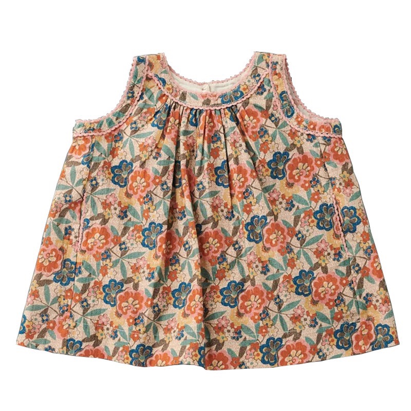 Doll Style Flower Bud Pants Sleeveless Skirt